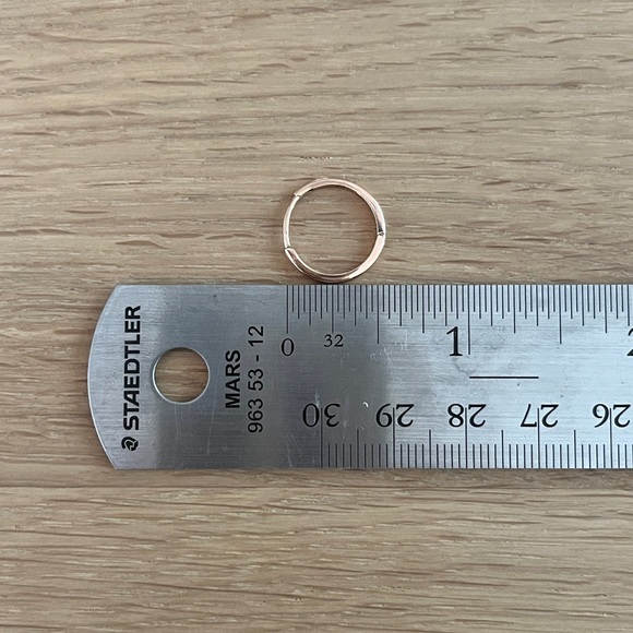 Vrai Solid Rose Gold Huggie Hoops - Picture 4 of 4